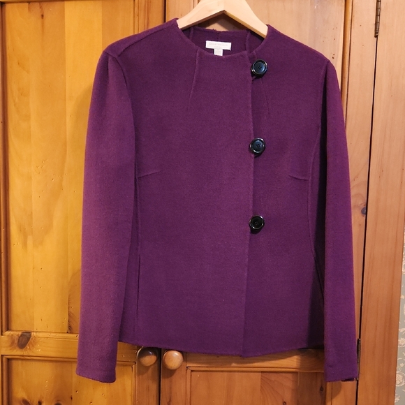 Charter Club Jackets & Blazers - Charter Club Purple Women's Blazer with Black Buttons